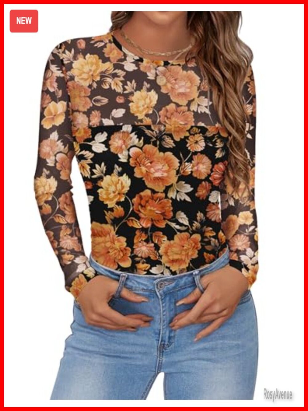 Women's Sheer Mesh Long Sleeve Blouse - Going Out Sexy Top, Soft Stretch